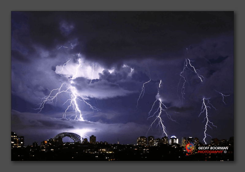 Sydney Harbour Bridge Lightning